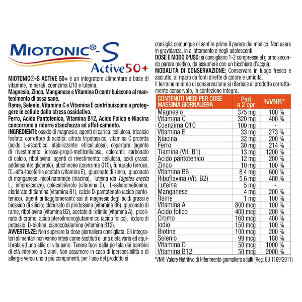 MIOTONIC®-S ACTIVE 50+ 30 compresse